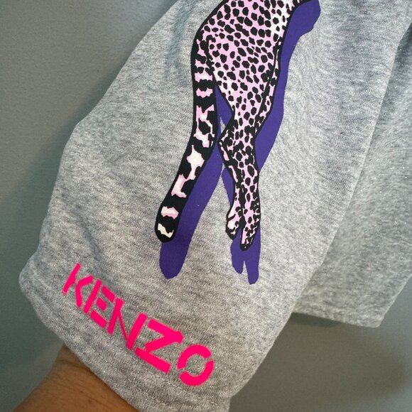KENZO KIDS wide leg cheetah print sweatpants size 2A - Picture 2 of 9